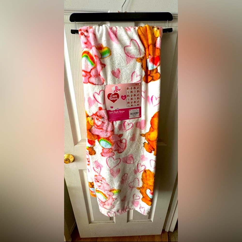 Care bear Valentine’s Day blanket